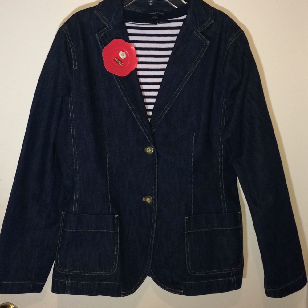 Lands End women’s Denim Jacket preowned size 10